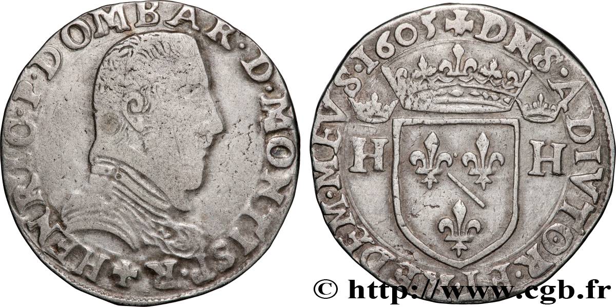 DOMBES - PRINCIPAUTÉ DE DOMBES - HENRI II DE MONTPENSIER Teston TTB/TTB+