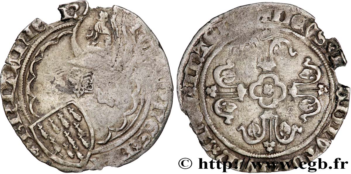 DUCHY OF BRITTANY - JEAN IV OF MONTFORT Gros, 1er type VF