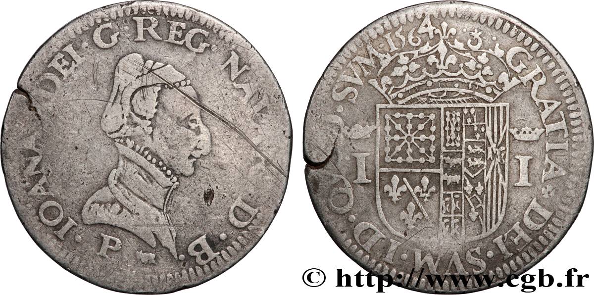 NAVARRE-BEARN - JEANNE OF ALBRET Teston BC/BC+