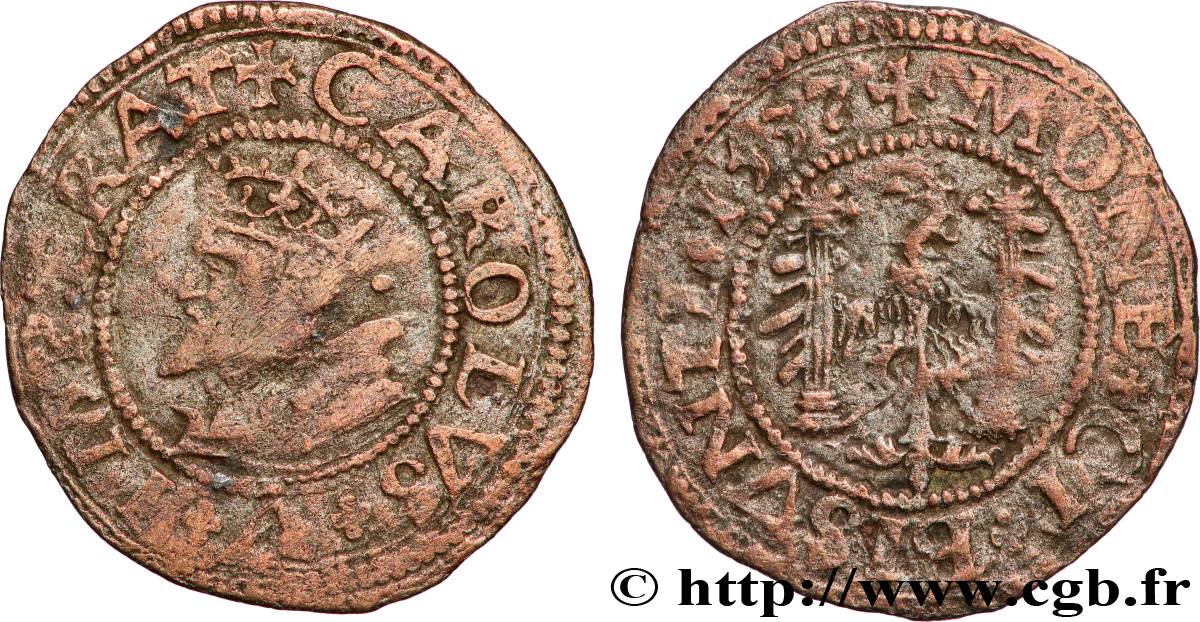 TOWN OF BESANCON - COINAGE STRUCK AT THE NAME OF CHARLES V Blanc XF