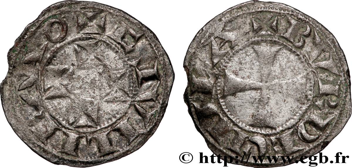 AQUITAINE - DUCHÉ D&nbsp;AQUITAINE - GUILLAUME X  Denier TTB