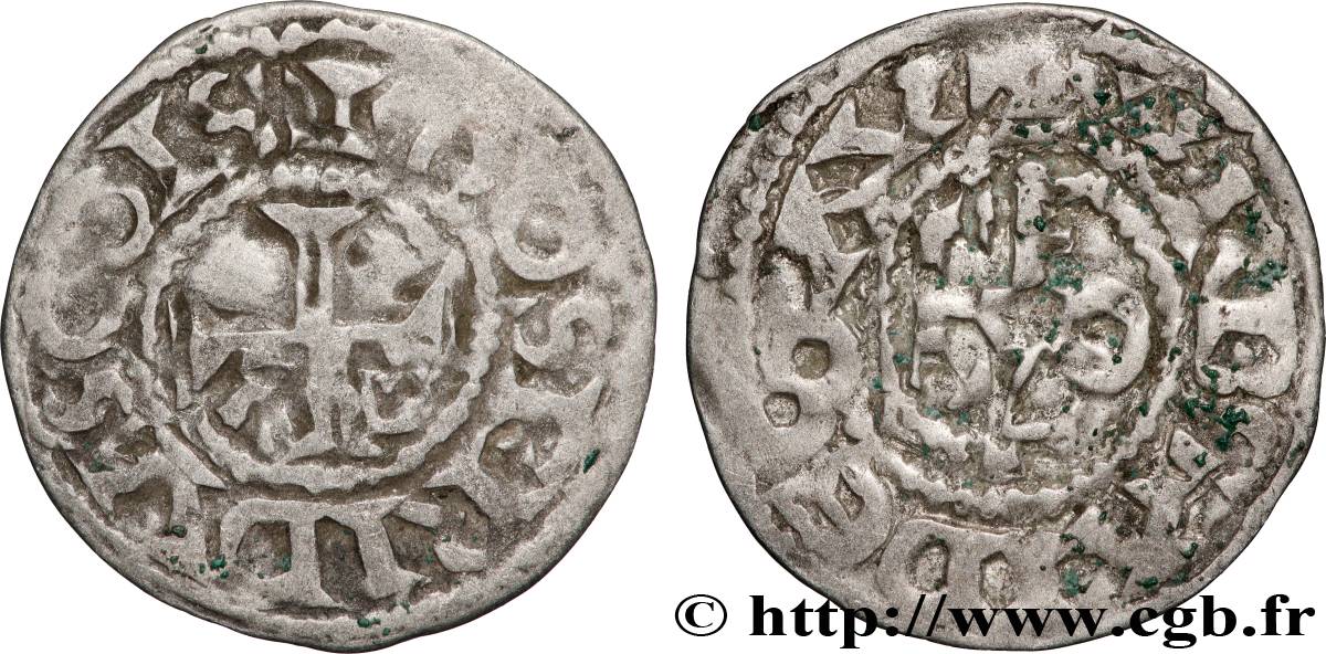 ANJOU - COMTÉ D&nbsp;ANJOU - GEOFFROY II MARTEL Denier TB+