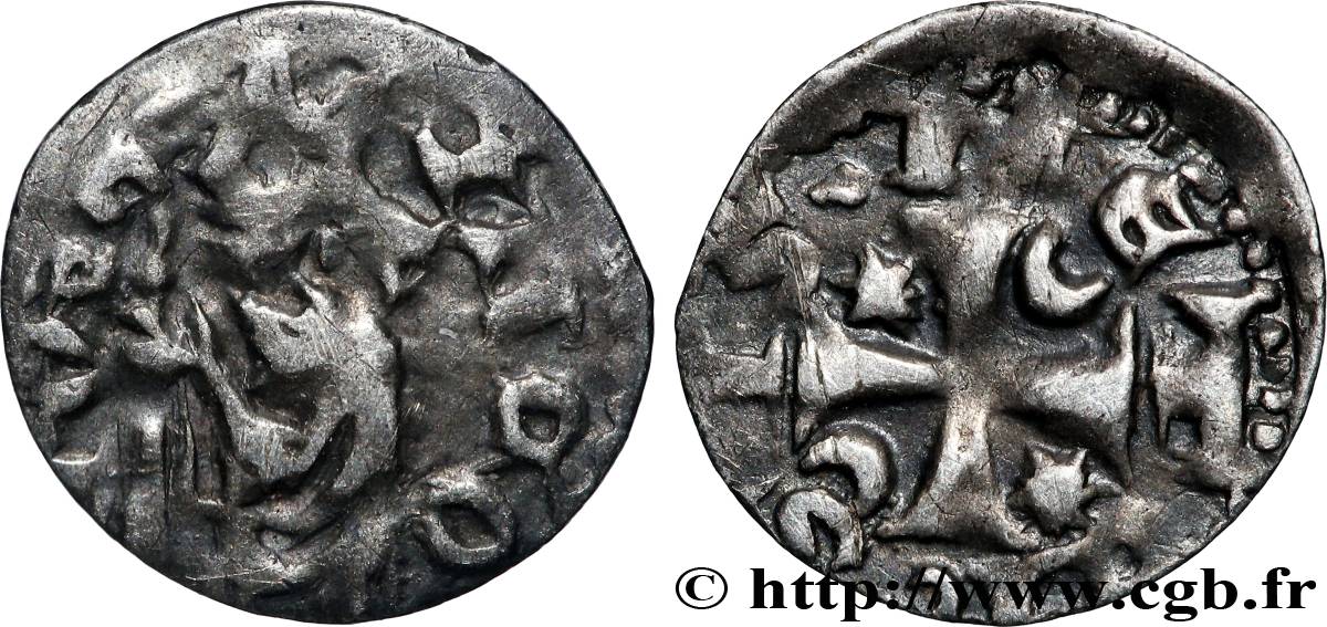 LORRAINE - ÉVÊCHÉ DE METZ - JACQUES DE LORRAINE (62e évêque) Denier TB/TB+