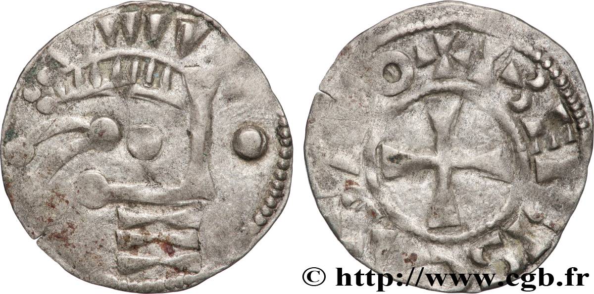 BLÉSOIS - COMTÉ DE BLOIS - THIBAUT III Denier XF