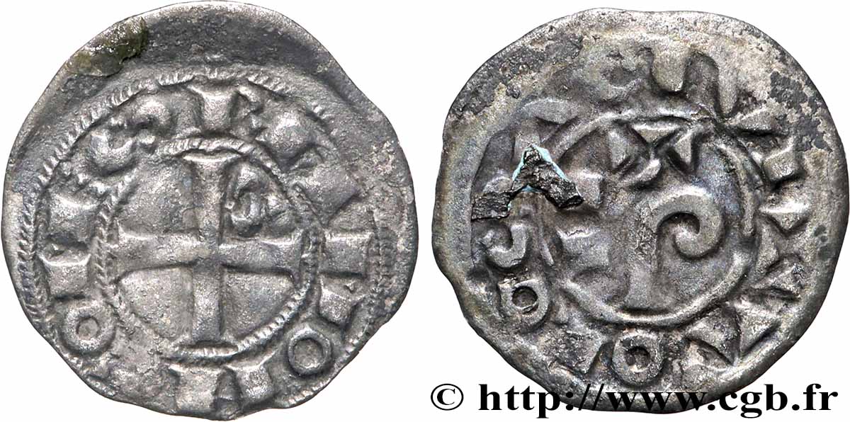 LANGUEDOC - COUNTY OF TOULOUSE - RAYMOND V, RAYMOND VI or RAYMOND VII Obole XF