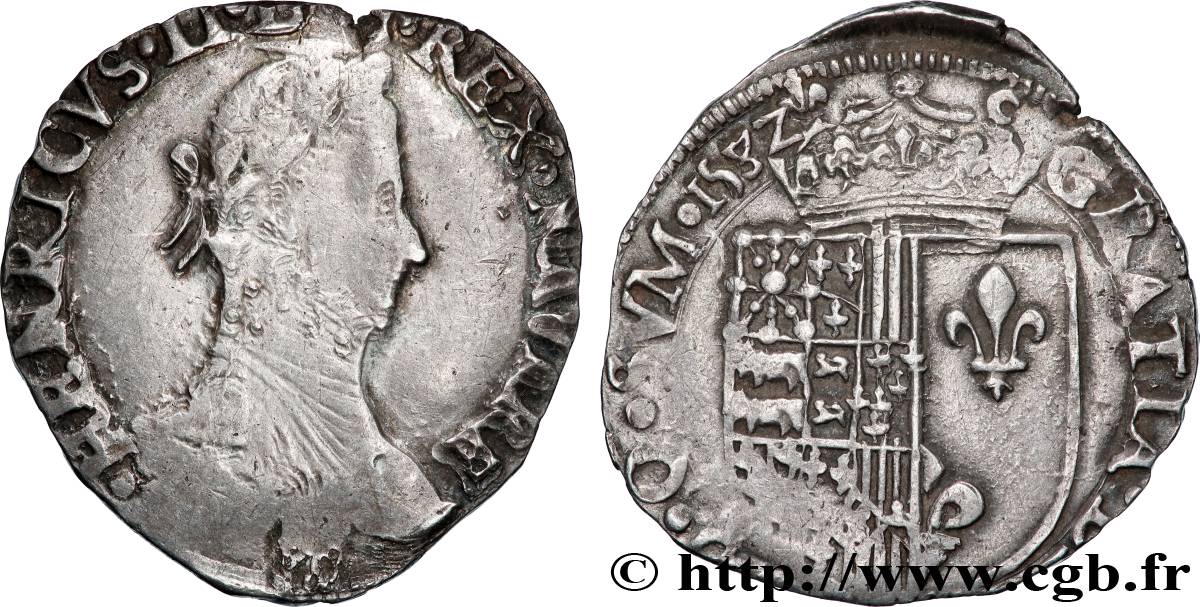 NAVARRE - ROYAUME DE NAVARRE - HENRI III Demi-franc TB+