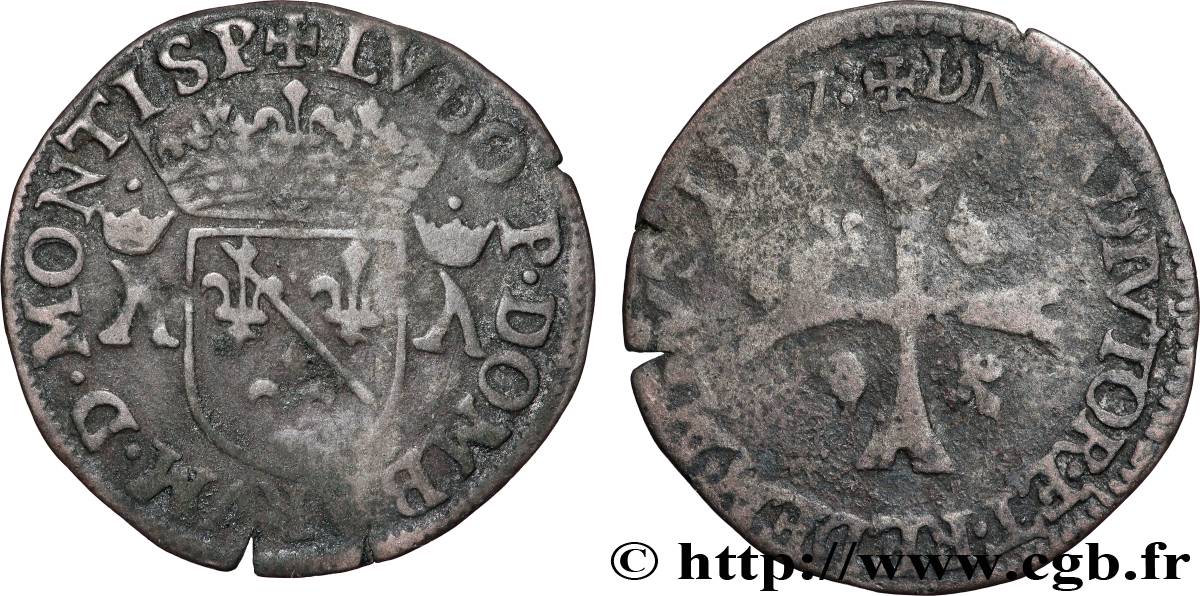 DOMBES - PRINCIPAUTÉ DE DOMBES - LOUIS II DE MONTPENSIER Douzain B+/B