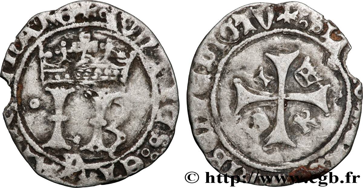 NAVARRE - ROYAUME DE NAVARRE - JEAN ET CATHERINE Blanc TB+/TB