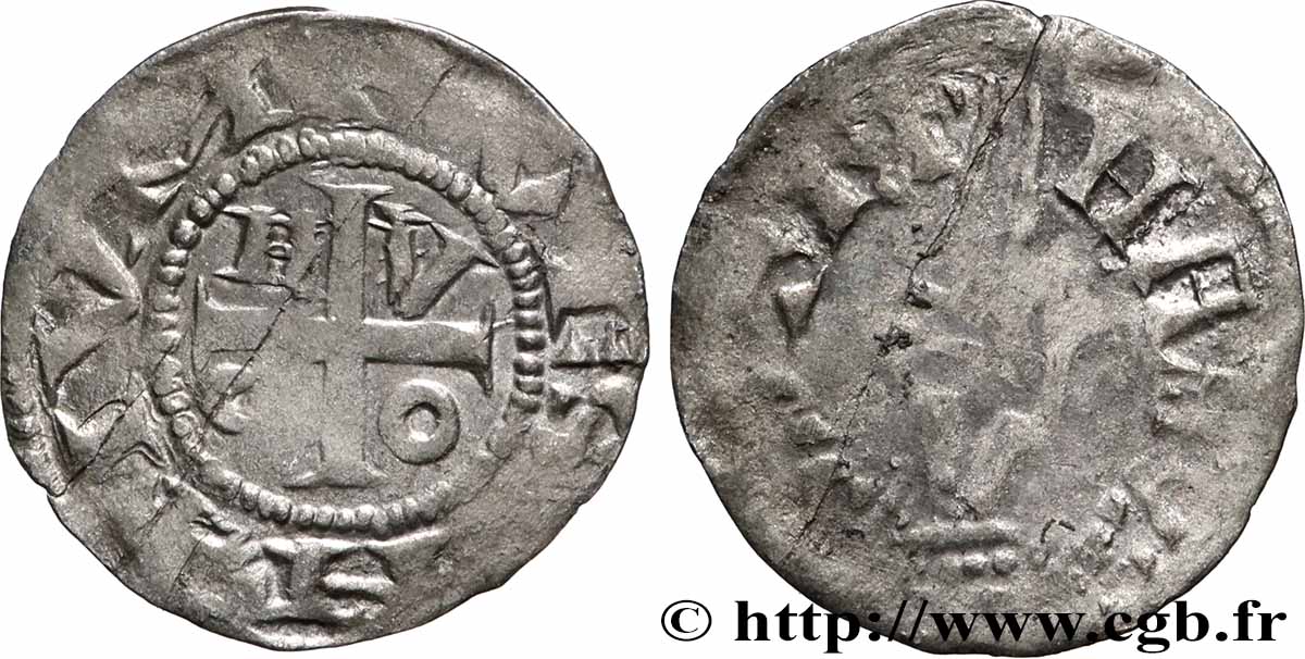 FRANCHE-COMTÉ - ARCHEVÊCHÉ DE BESANÇON - HUGUES III Denier TTB/TB+