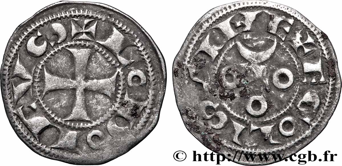 ANGOUMOIS - COMTÉS D&nbsp;ANGOULÊME ET DE LA MARCHE - ANONYMES Denier TTB