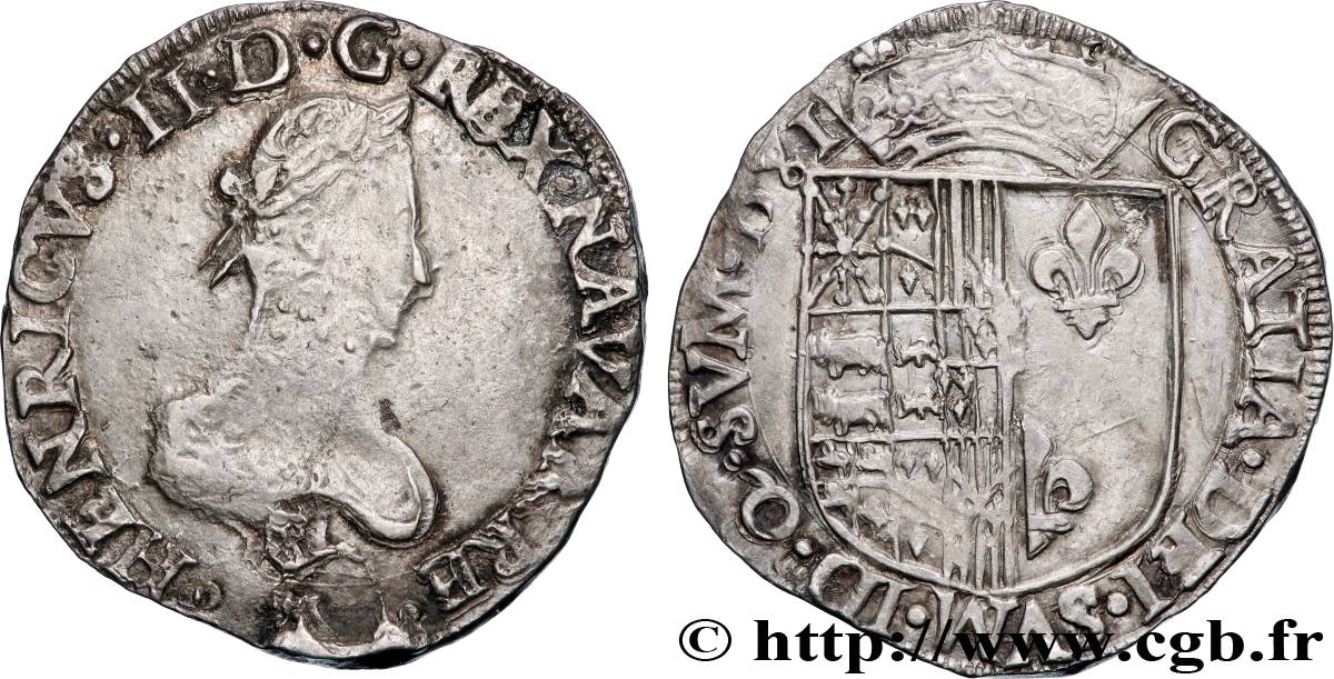 NAVARRE - ROYAUME DE NAVARRE - HENRI III Franc TTB+/SUP