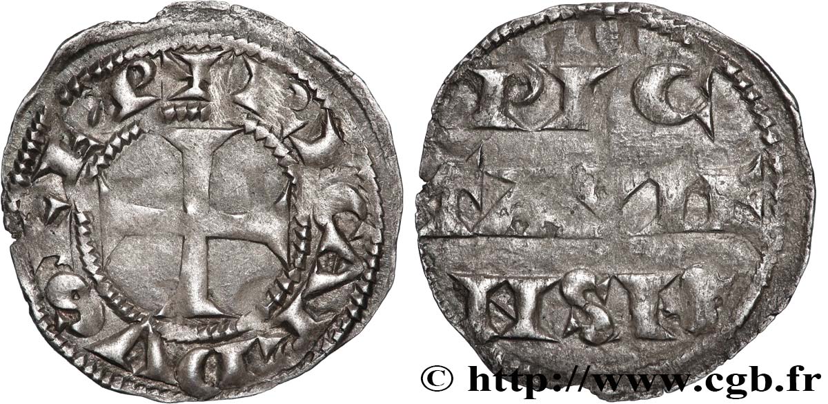 POITOU - COMTÉ DE POITOU - RICHARD CŒUR DE LION Denier TTB/TB+