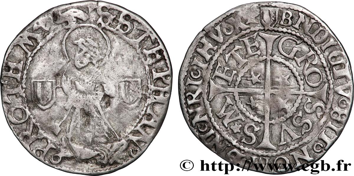 LORRAINE - CITÉ DE METZ  Gros au Saint-Étienne agenouillé TB+/TTB