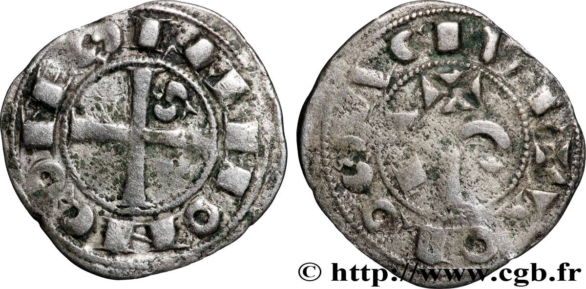 LANGUEDOC - COMTÉ DE TOULOUSE - RAYMOND V, RAYMOND VI ou RAYMOND VII Denier ou raimondin fSS