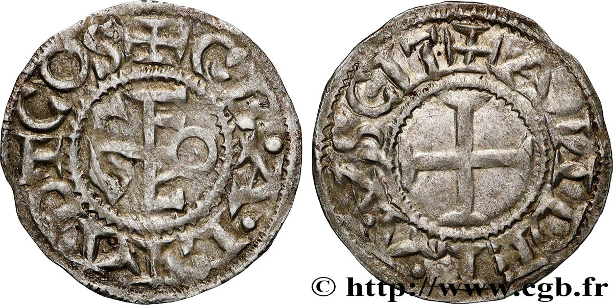 ANJOU - COMTÉ D&nbsp;ANJOU - FOULQUES IV Denier TTB+