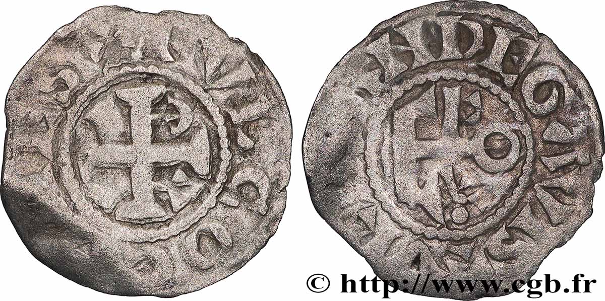ANJOU - COMTÉ D&nbsp;ANJOU - FOULQUES IV ET FOULQUES V ET LEURS SUCCESSEURS Denier TB