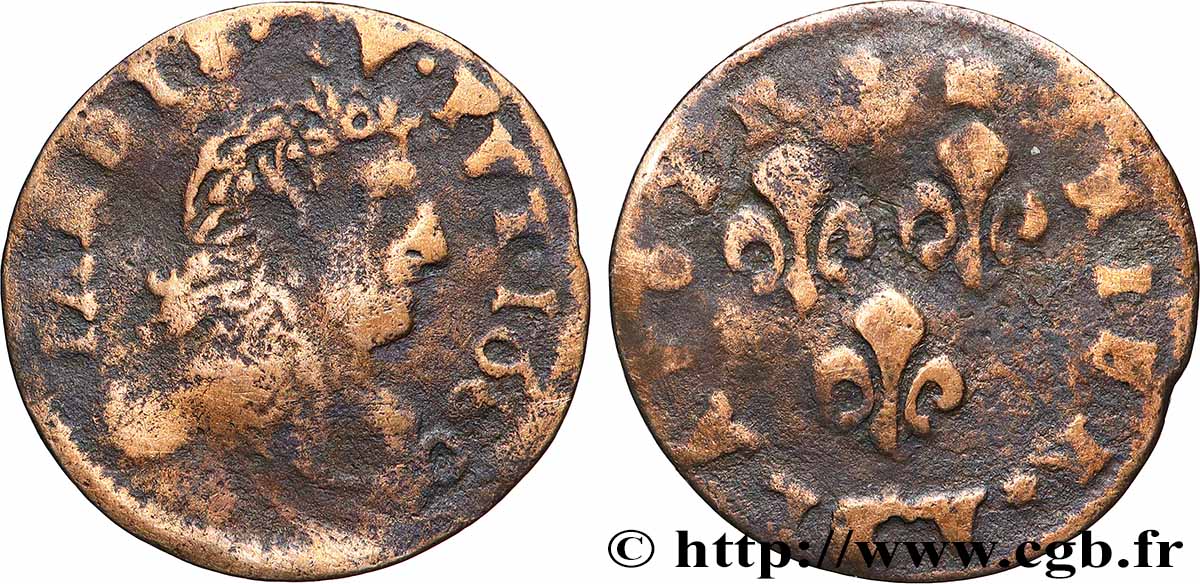 ORANGE - PRINCIPAUTÉ D&nbsp;ORANGE - GUILLAUME-HENRI DE NASSAU Denier tournois TB