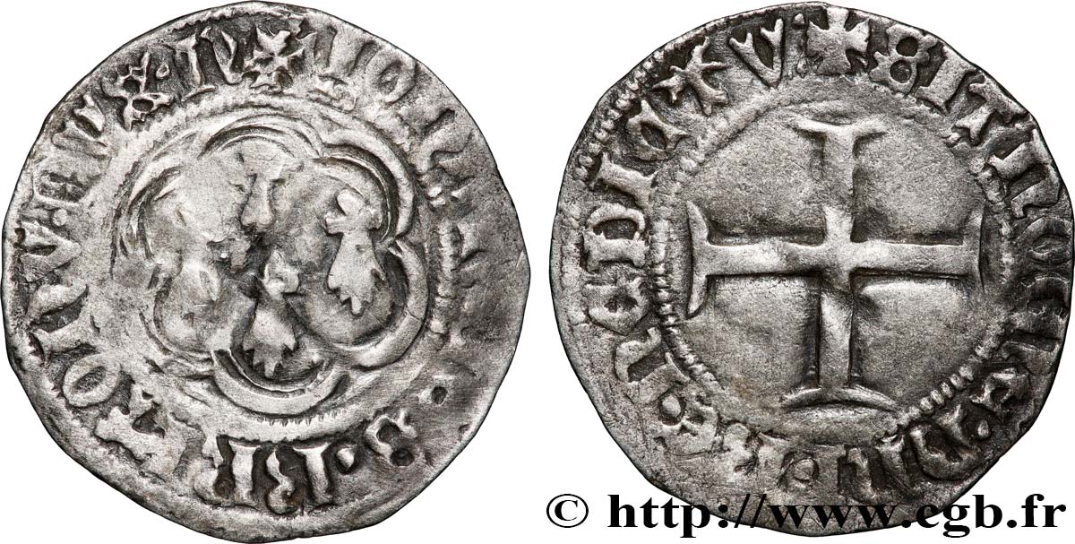 BRETAGNE - DUCHÉ DE BRETAGNE - JEAN V  Blanc dit “à l’hexalobe” fSS/SS