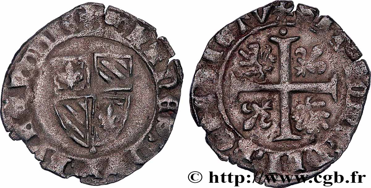 BOURGOGNE - DUCHÉ DE BOURGOGNE - JEAN SANS PEUR Grand blanc TB+