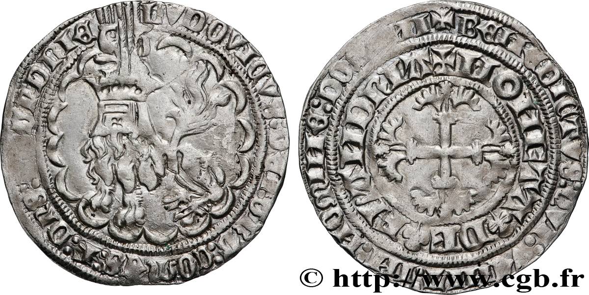 FLANDRE - COMTÉ DE FLANDRE - LOUIS II DE MALE Double gros ou botdraeger TTB+