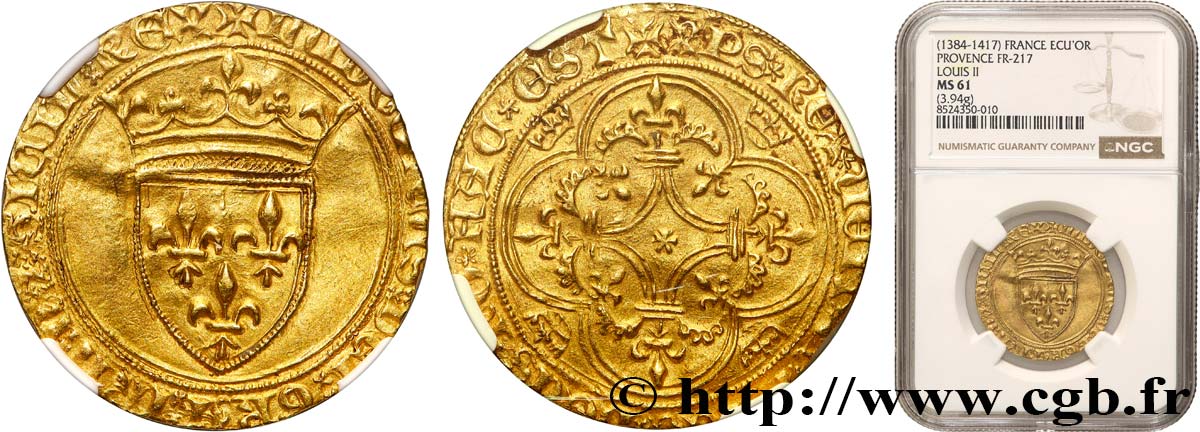 PROVENCE - COUNTY OF PROVENCE - LOUIS OF PROVENCE Écu d’or, 2e type MS61