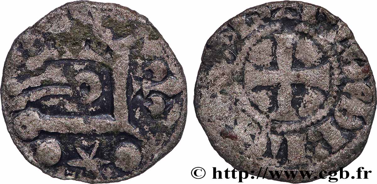 BLÉSOIS - COMTÉ DE BLOIS - HUGUES DE CHÂTILLON Obole BC+/BC