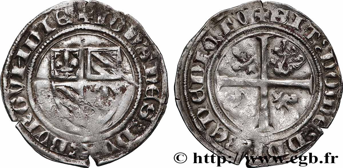 BOURGOGNE - DUCHÉ DE BOURGOGNE - JEAN SANS PEUR Grand blanc q.BB/BB