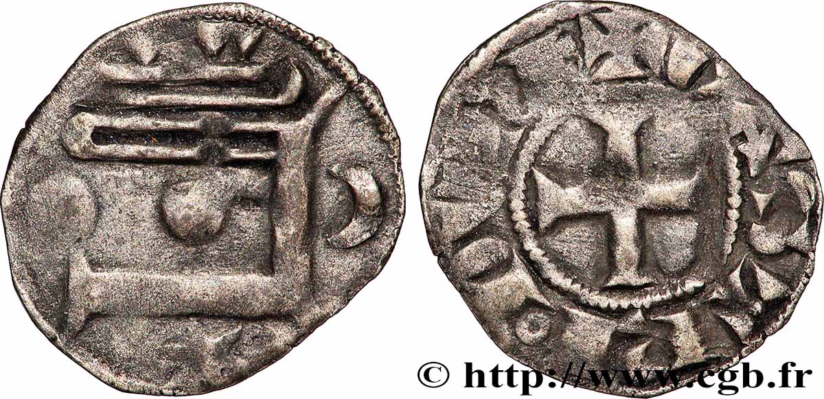 CHÂTEAUDUN - VISCOUNTCY OF CHÂTEAUDUN - THIBAUT VI Denier, type bléso-chartrain XF