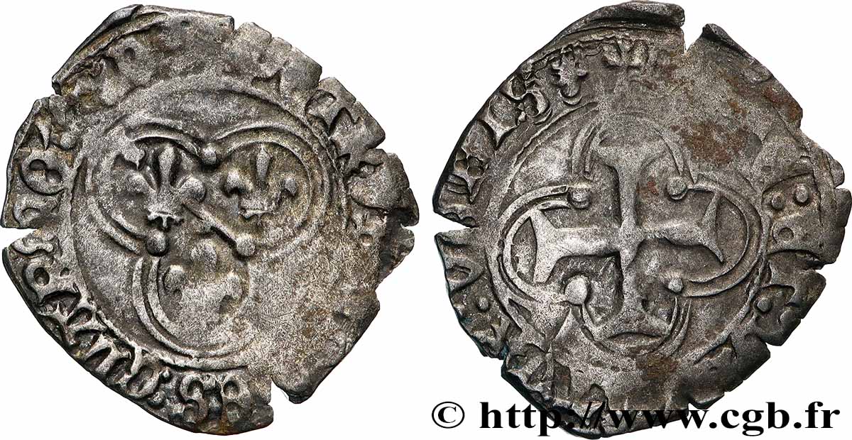 DOMBES - SEIGNEURIE DE TRÉVOUX - PIERRE II DE BOURBON Double tournois fSS