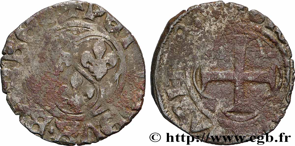 DOMBES - SEIGNEURIE DE TRÉVOUX - PIERRE II DE BOURBON Double tournois S