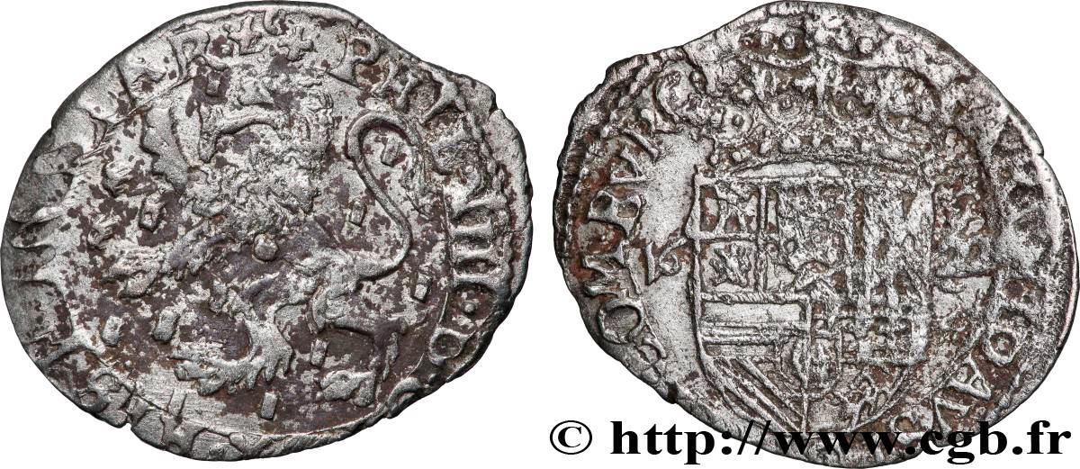 COUNTRY OF BURGUNDY - PHILIPPE IV OF SPAIN Carolus au lion S