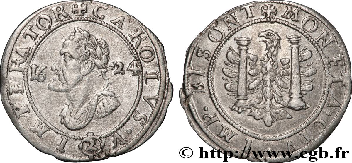 TOWN OF BESANCON Quart de teston ou pièce de deux gros fVZ/VZ