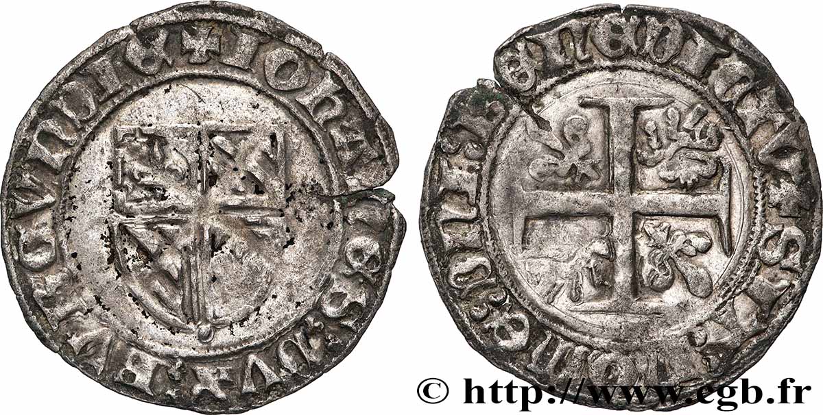 BOURGOGNE - DUCHÉ DE BOURGOGNE - JEAN SANS PEUR Grand blanc TTB