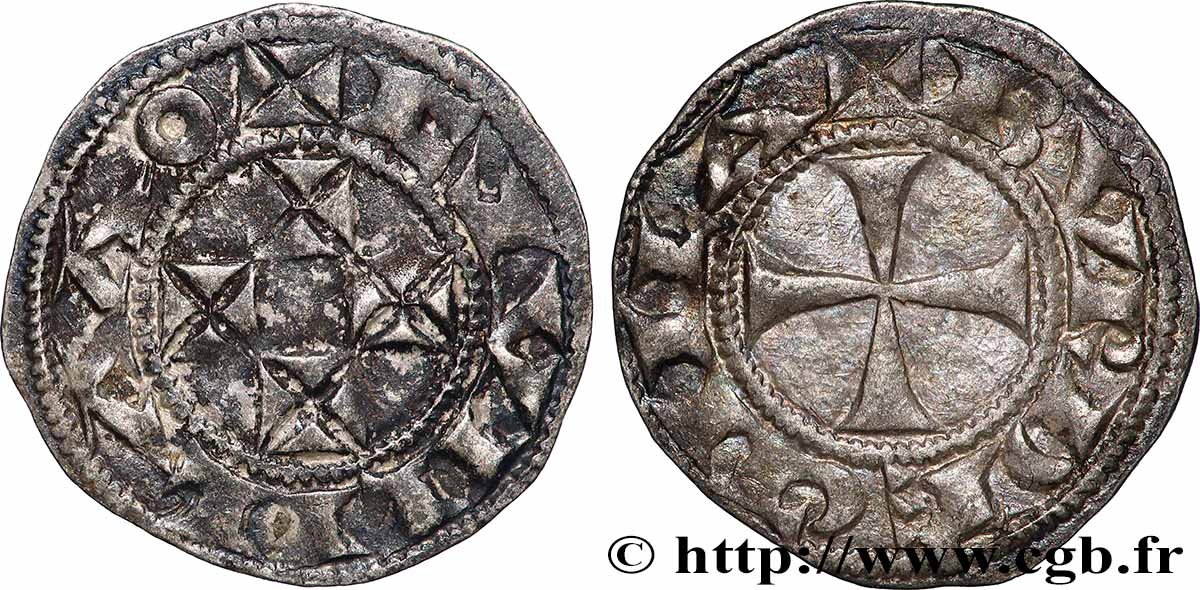AQUITAINE - DUCHÉ D&nbsp;AQUITAINE - GUILLAUME X  Denier TTB