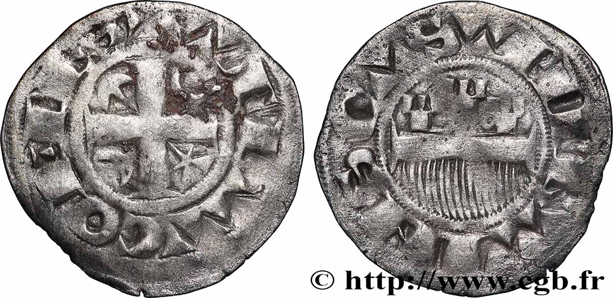 CHAMPAGNE - COMTÉ DE PROVINS - THIBAUT IV DE CHAMPAGNE Denier ou provinois fSS