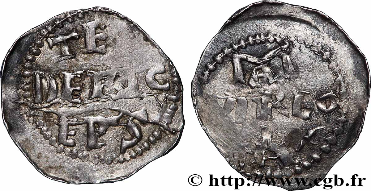 LORRAINE - ÉVÊCHÉ DE VERDUN - THIERRY Denier q.SPL/BB