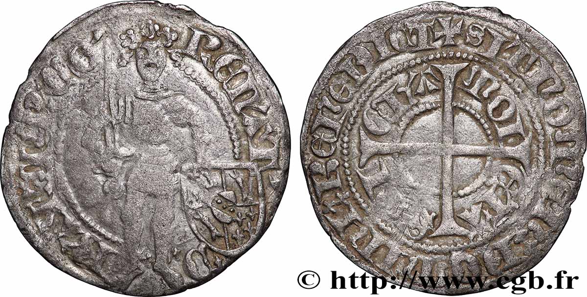 LORRAINE - DUCHÉ DE BAR - RENÉ Ier D&nbsp;ANJOU  Gros d&nbsp;argent de Saint-Mihiel BC+/MBC