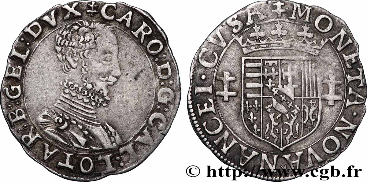 LORRAINE - DUCHÉ DE LORRAINE - CHARLES III LE GRAND DUC Quart de teston TTB