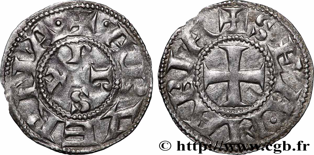 AUVERGNE - ÉVÊCHÉ DE CLERMONT - ANONYMES Denier TTB+