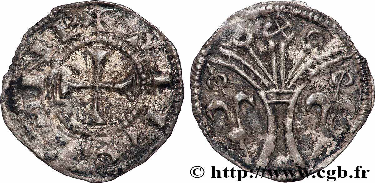 BERRY - SEIGNEURIE DE VIERZON - HERVÉ Ier Denier anonyme TB/TTB+