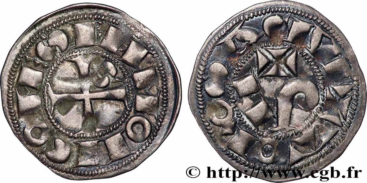 LANGUEDOC - COMTÉ DE TOULOUSE - RAYMOND V, RAYMOND VI OU RAYMOND VII Denier ou raimondin TTB