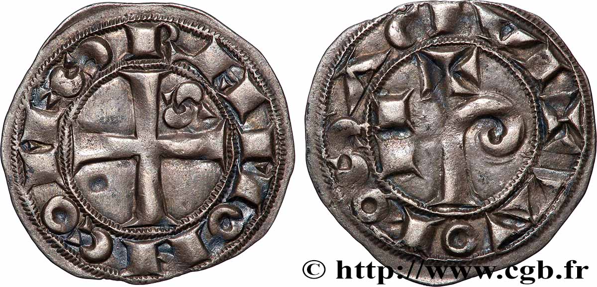 LANGUEDOC - COMTÉ DE TOULOUSE - RAYMOND V, RAYMOND VI ou RAYMOND VII Denier ou raimondin q.SPL