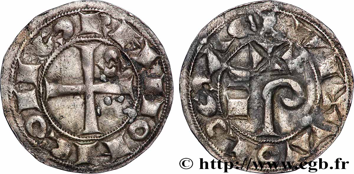 LANGUEDOC - COMTÉ DE TOULOUSE - RAYMOND V, RAYMOND VI OU RAYMOND VII Denier ou raimondin TB+