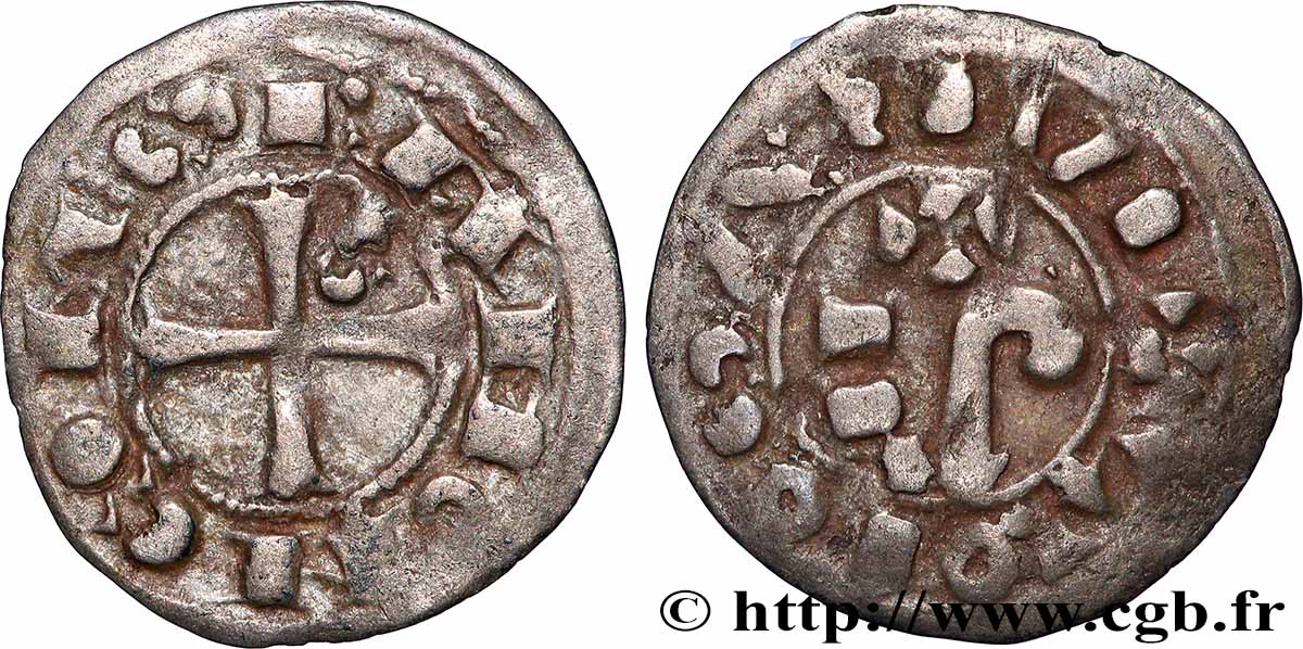 LANGUEDOC - COMTÉ DE TOULOUSE - RAYMOND V, RAYMOND VI OU RAYMOND VII Obole TB