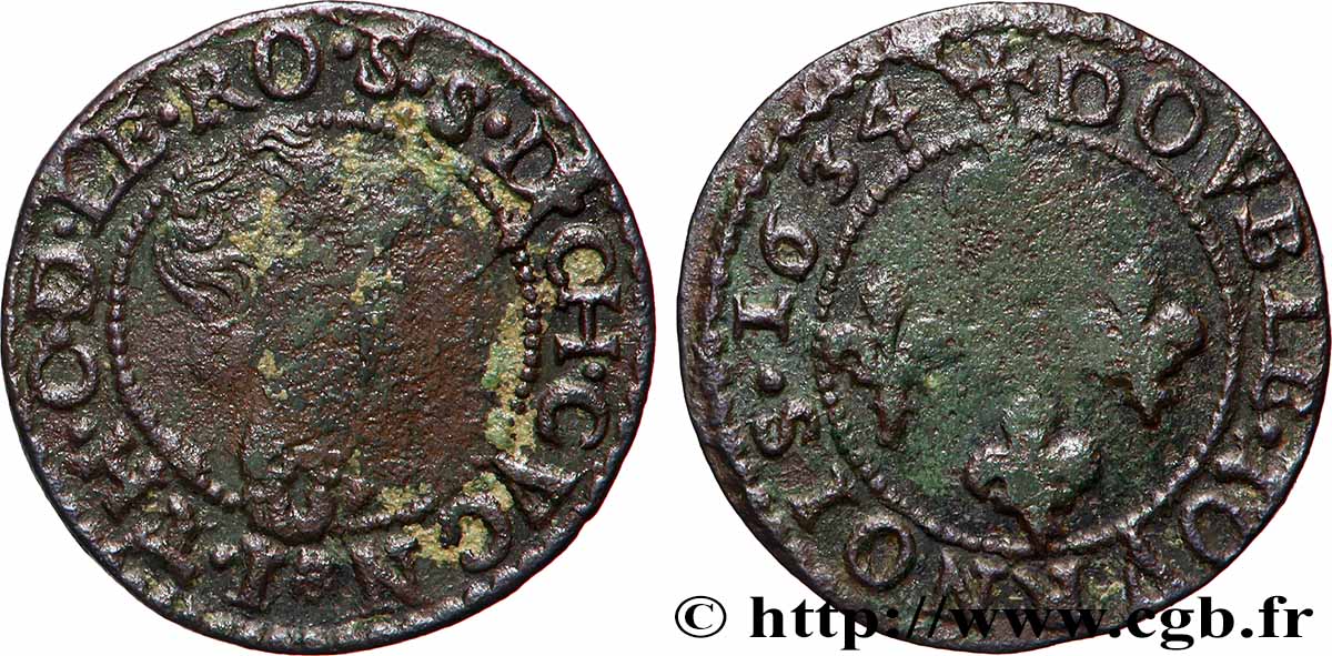 ARDENNES - SEIGNEURIE DE CUGNON - JEAN-THÉODORE DE LÖWENSTEIN Double tournois avec le grand col de dentelle TB