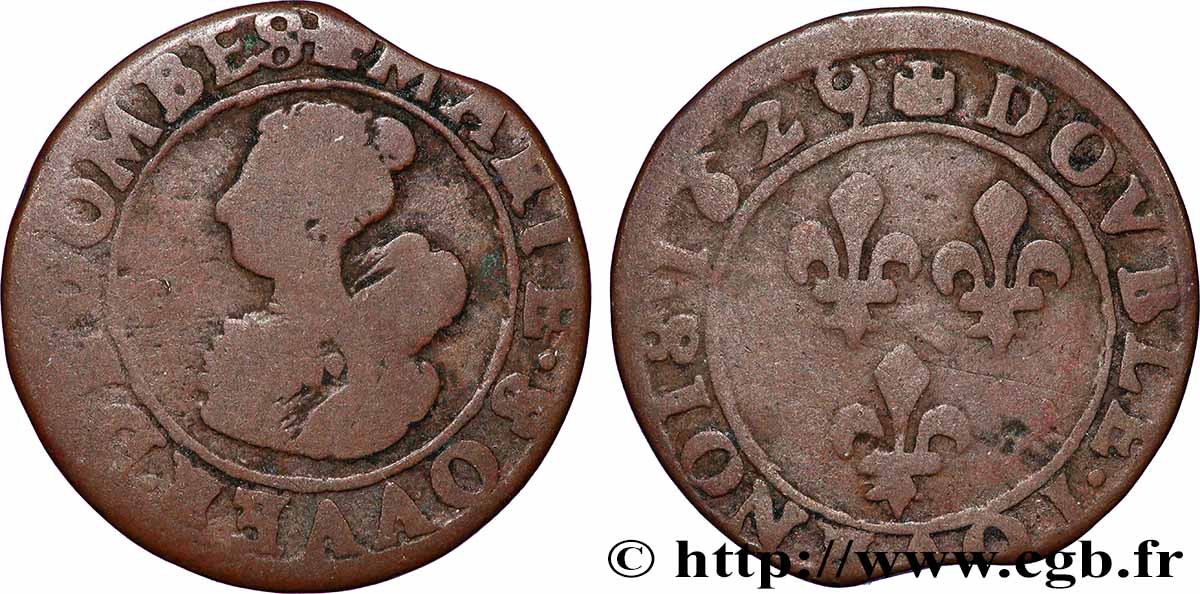 PRINCIPAUTY OF DOMBES - MARIE OF BOURBON-MONTPENSIER Double tournois RC