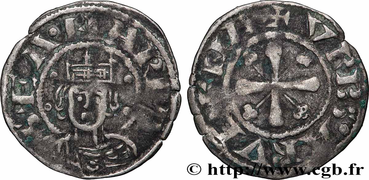 AUVERGNE - ÉVÊCHÉ DE CLERMONT - ANONYMES Denier SS/fSS