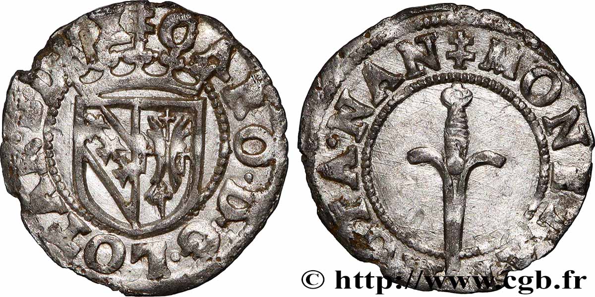 LORRAINE - DUCHÉ DE LORRAINE - CHARLES III LE GRAND DUC Double denier TTB+
