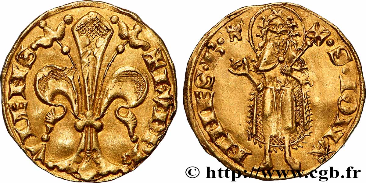 DAUPHINÉ - DAUPHINS DU VIENNOIS - HUMBERT II Florin d&nbsp;or SUP