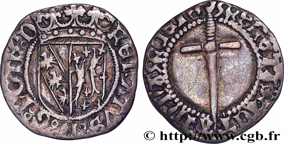 DUCHY OF LORRAINE - RENE II Demi-gros XF